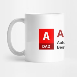 AutoDAD - AutoCAD Expert by Day Best FATHER by Night [Black text version] Mug